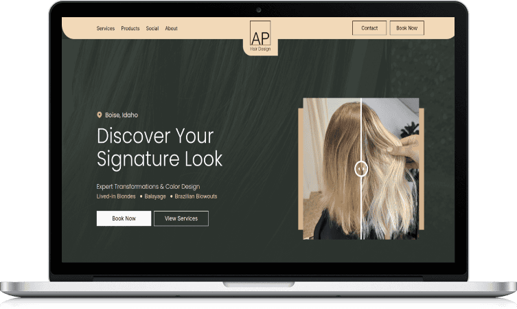 ap hair design mockup
